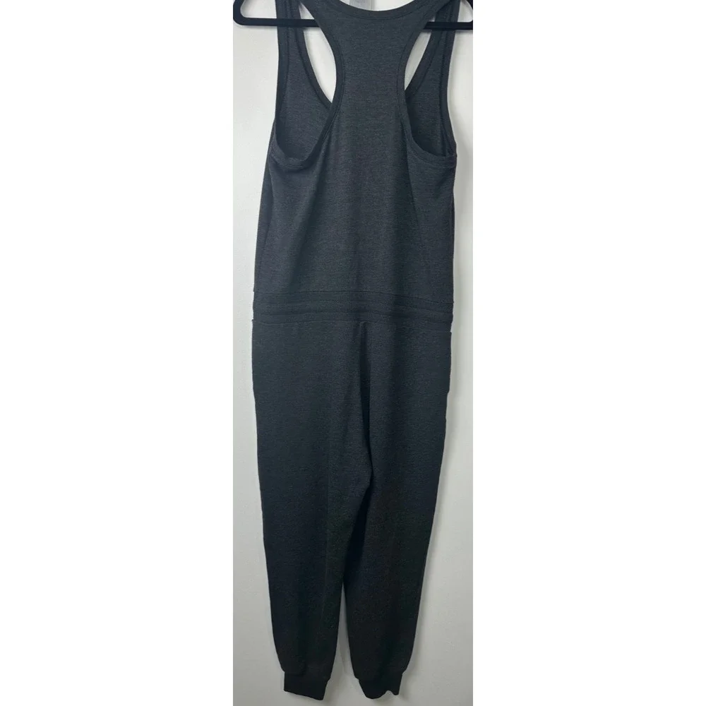 Aerie Gray Tank Top Drawstring Jumpsuit Jogger Sweatsuit Size M Soft A32 - Picture 4 of 8
